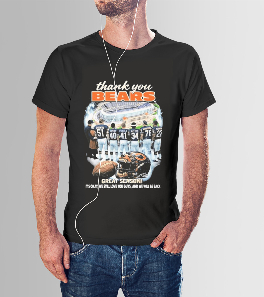 Thank You Bears Soldier Field Legends Great Season Players T-Shirt