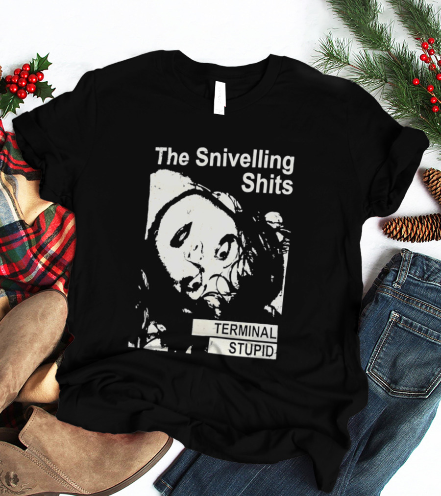 The Snivelling Shits Terminal Stupid Album Cover T-Shirt