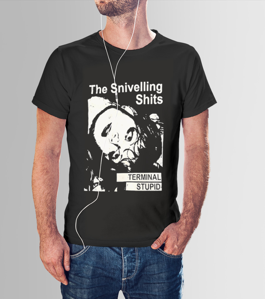 The Snivelling Shits Terminal Stupid Album Cover T-Shirt