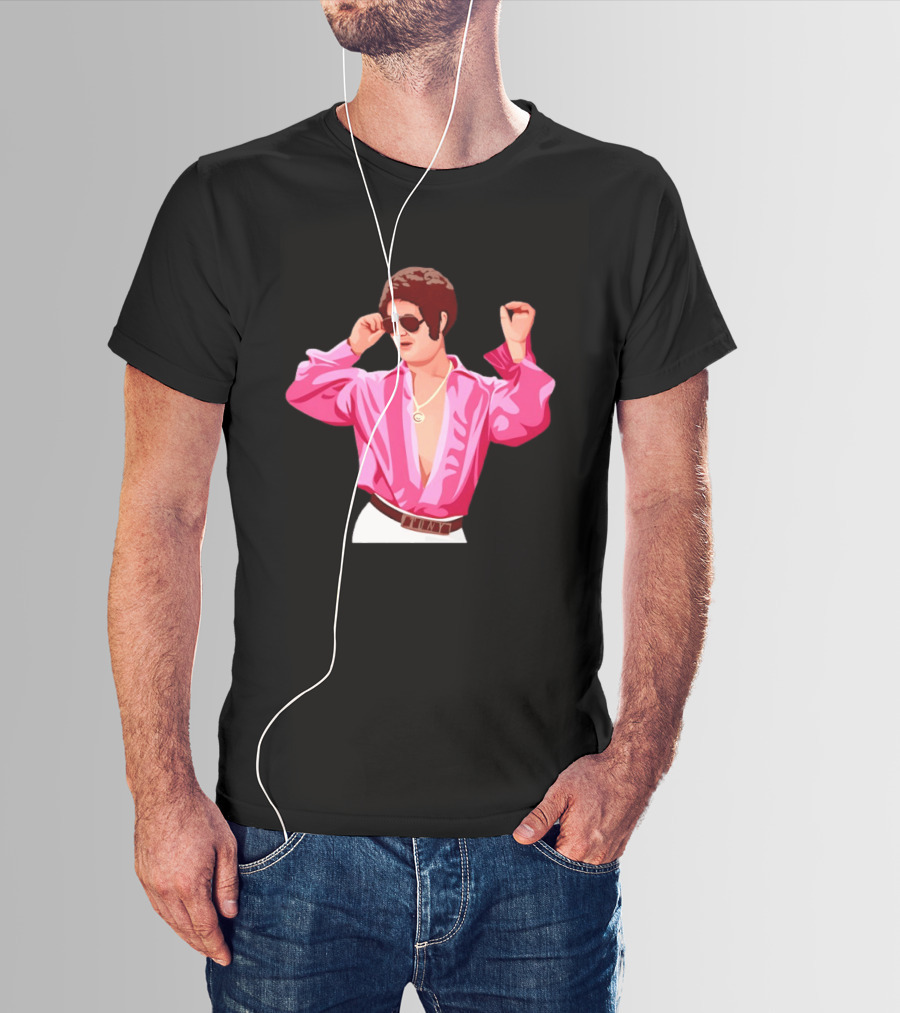Tony Angelino Cartoon Parody Pink Sunglasses Iconic Look T-Shirt