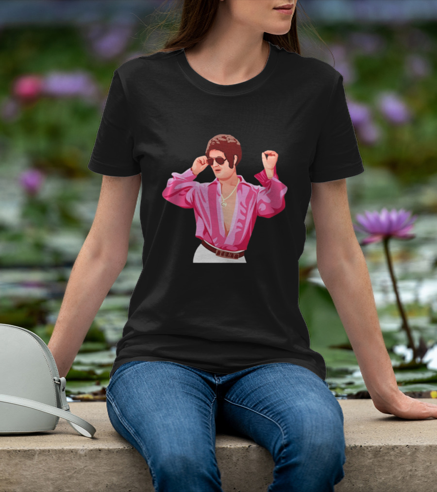 Tony Angelino Cartoon Parody Pink Sunglasses Iconic Look T-Shirt