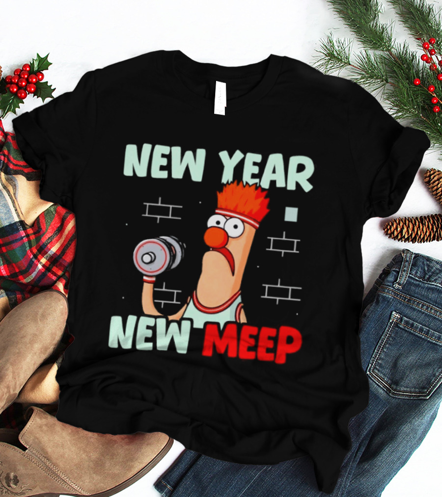 New Year New Meep Workout Motivation Cartoon T-Shirt