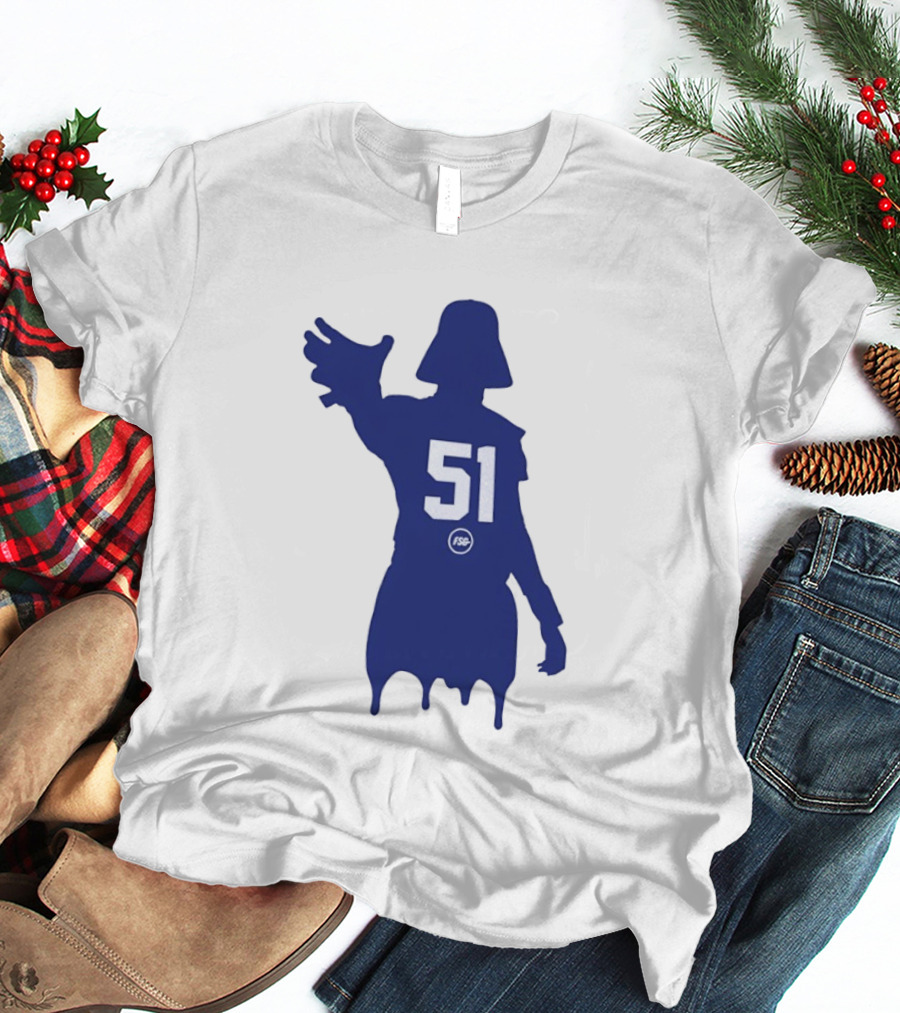 Darth Vader Silhouette Abdul Carter 51 New York Giants Football T-Shirt