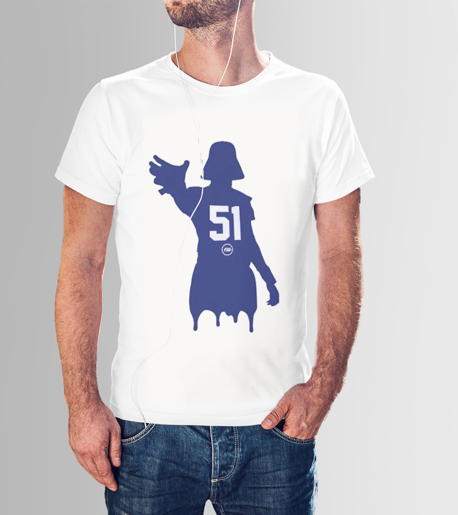 Darth Vader Silhouette Abdul Carter 51 New York Giants Football T-Shirt