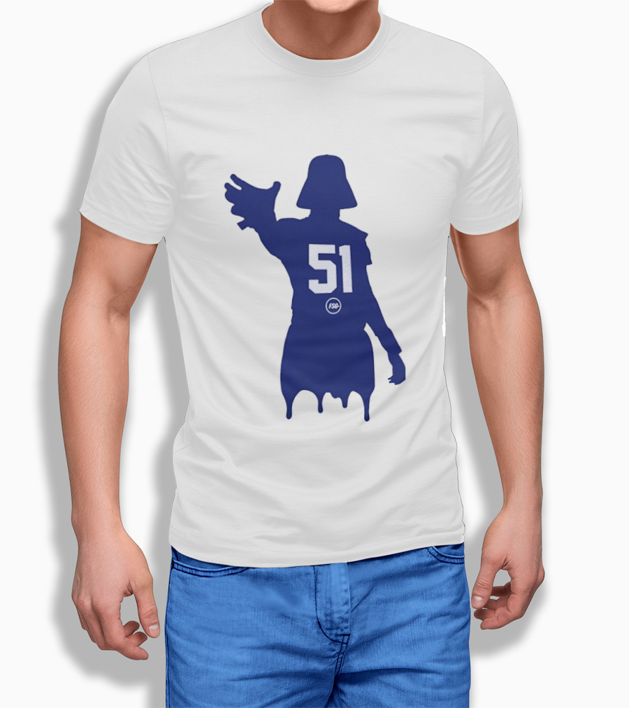 Darth Vader Silhouette Abdul Carter 51 New York Giants Football T-Shirt
