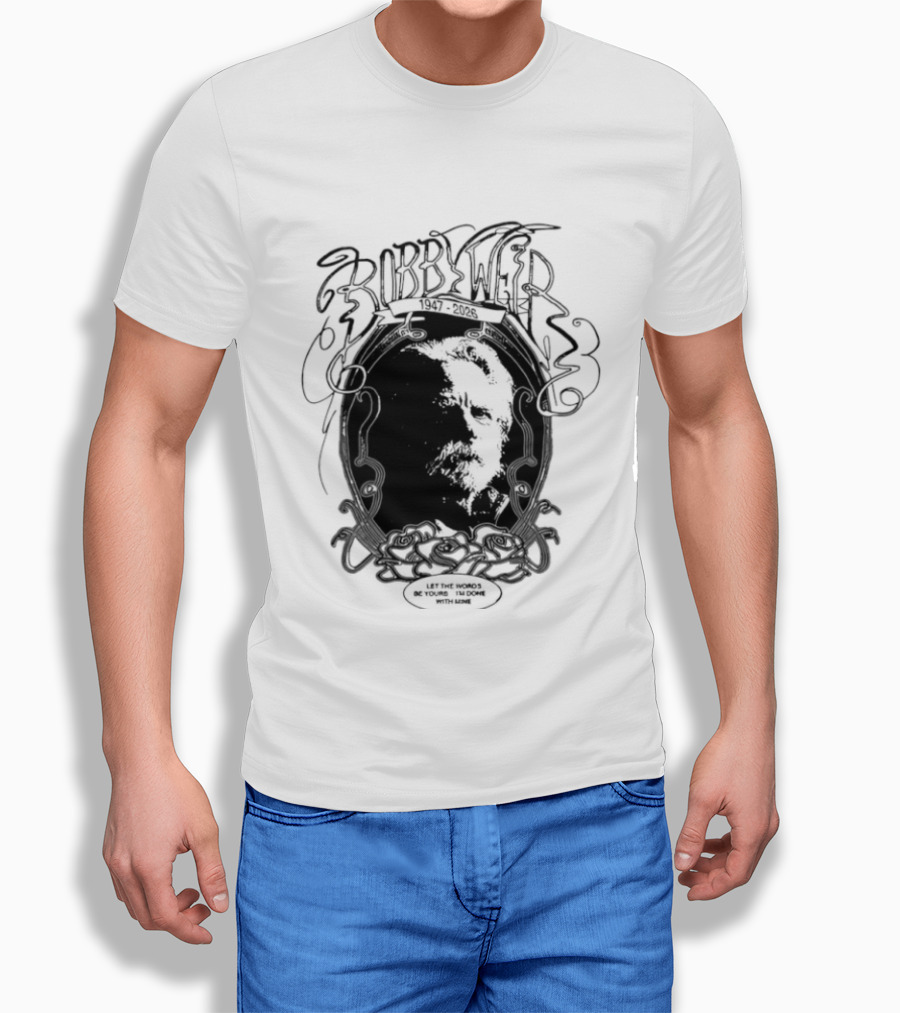 Bobby Weir Variant Psychedelic Face Black T-Shirt
