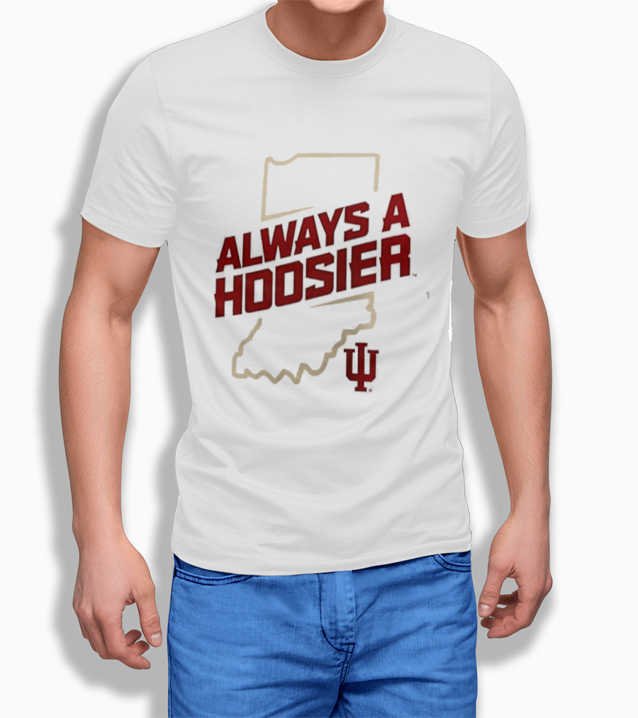 Indiana Hoosiers Always A Hoosier Map IU T-Shirt