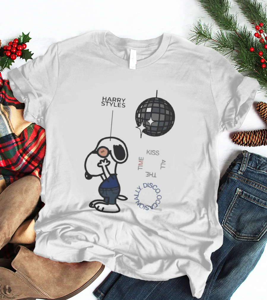 Snoopy Harry Styles Kiss All The Time Disco Occasionally T-Shirt