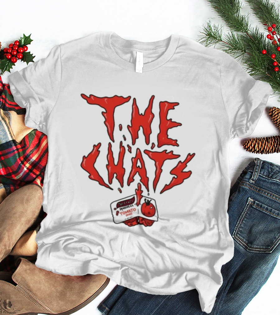 The Chats Stonewheel Tomato Label And Red Dripping T-Shirt
