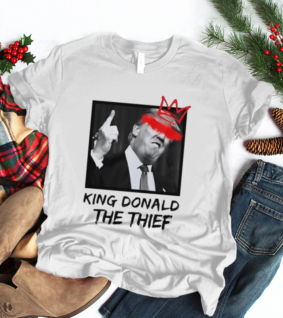 King Donald The Thief Red Crown Graffiti T-Shirt
