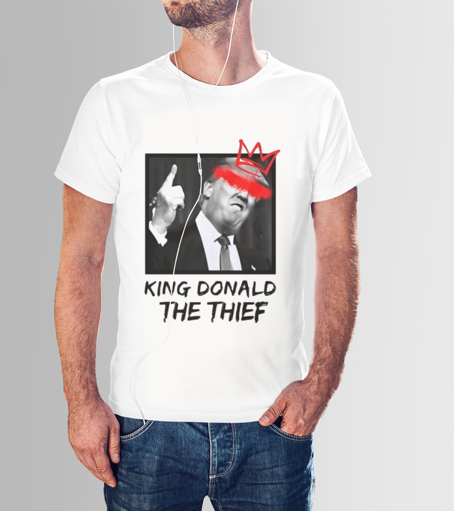 King Donald The Thief Red Crown Graffiti T-Shirt