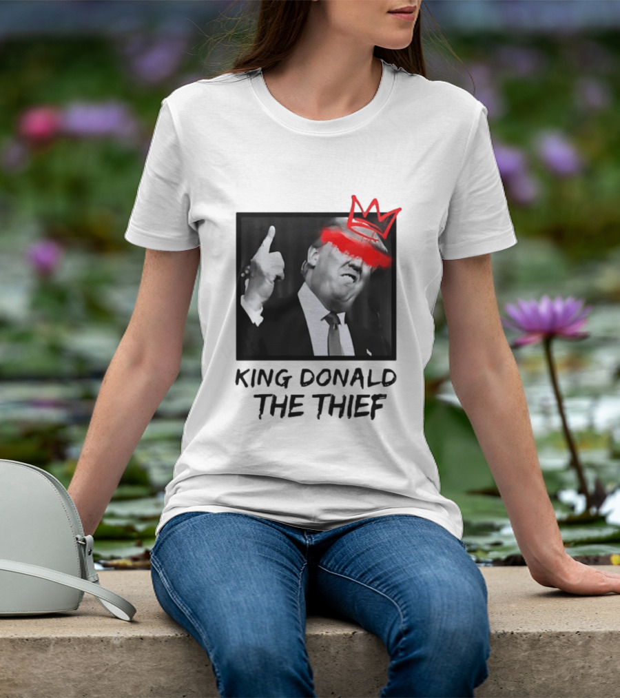 King Donald The Thief Red Crown Graffiti T-Shirt