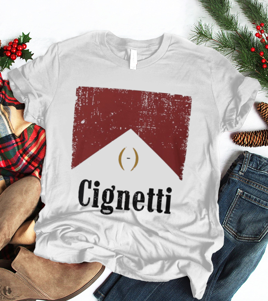 Cignetti Indiana Hoosiers Vintage Red Banner T-Shirt