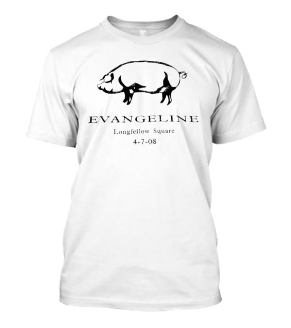 Evangeline Longfellow Square Pig Illustration 4 7 08 T-Shirt