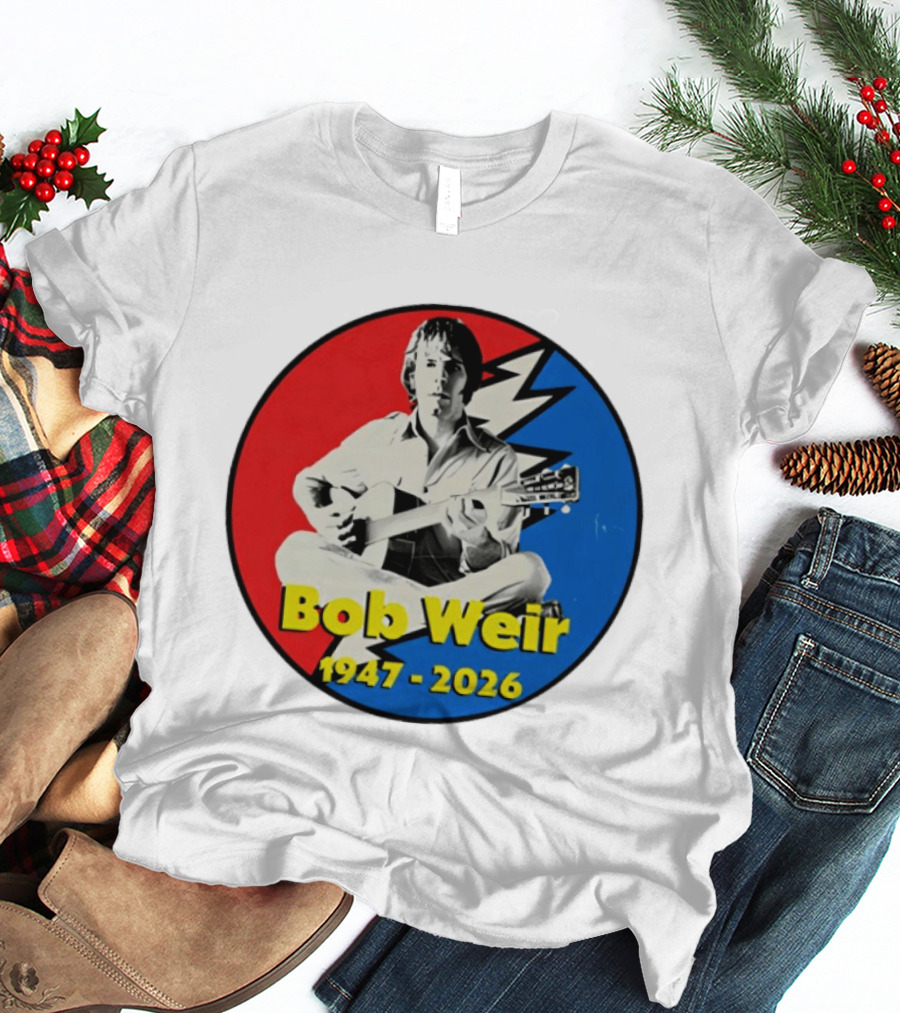 Bob Weir 1947 2026 Grateful Dead Lightning Bolt T-Shirt