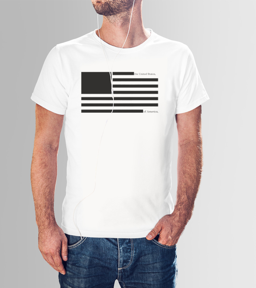 Redacted United States Flag With Blocked Epstein T-Shirt