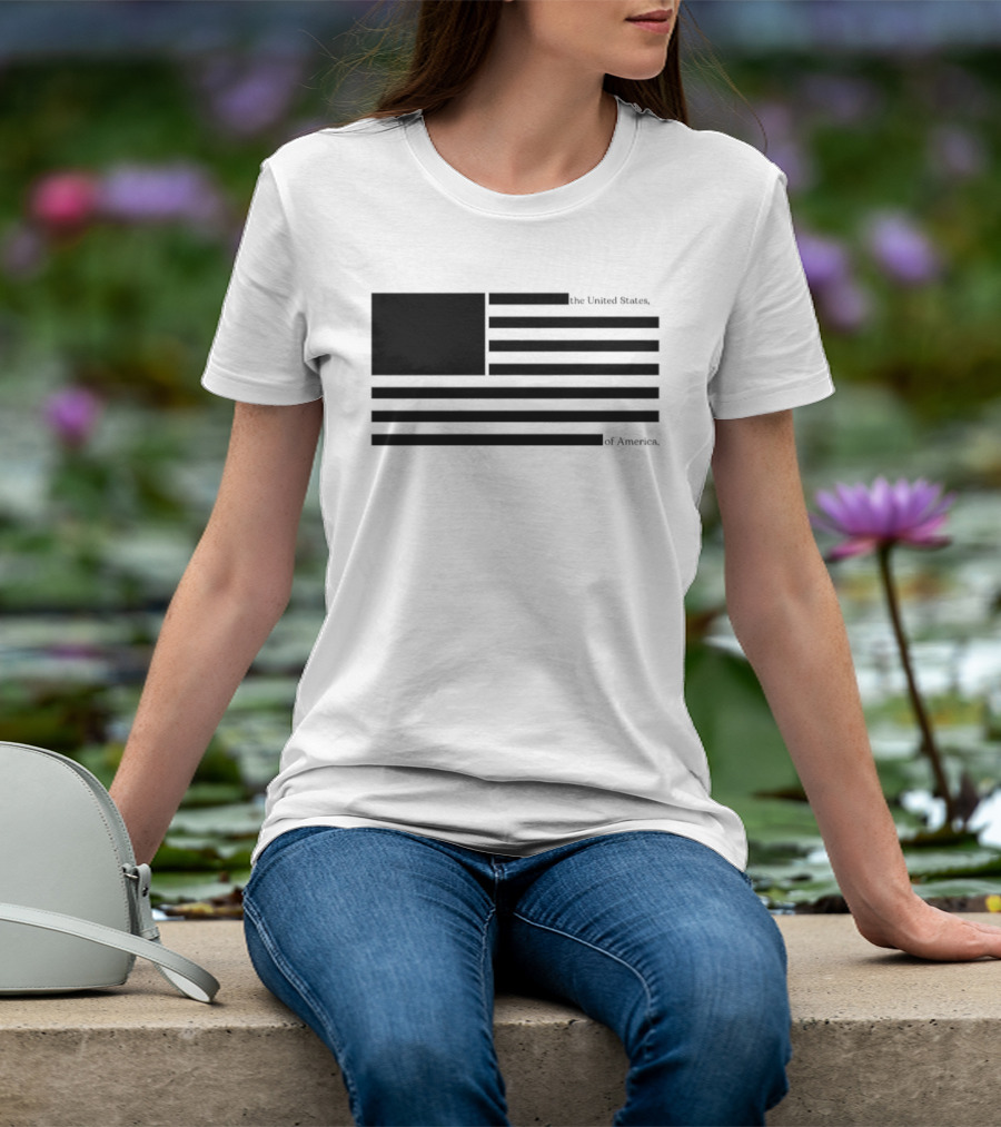 Redacted United States Flag With Blocked Epstein T-Shirt