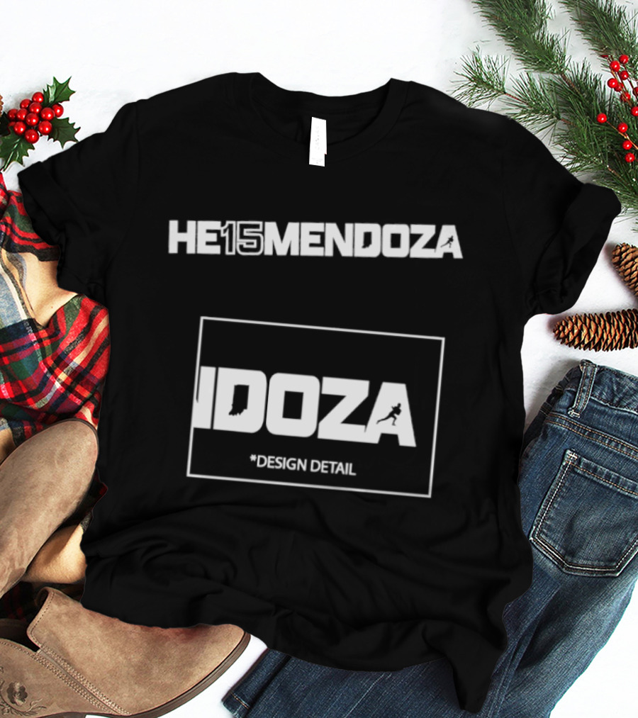 HE15MENDOZA Idoza Indiana Hoosier Football Detail T-Shirt