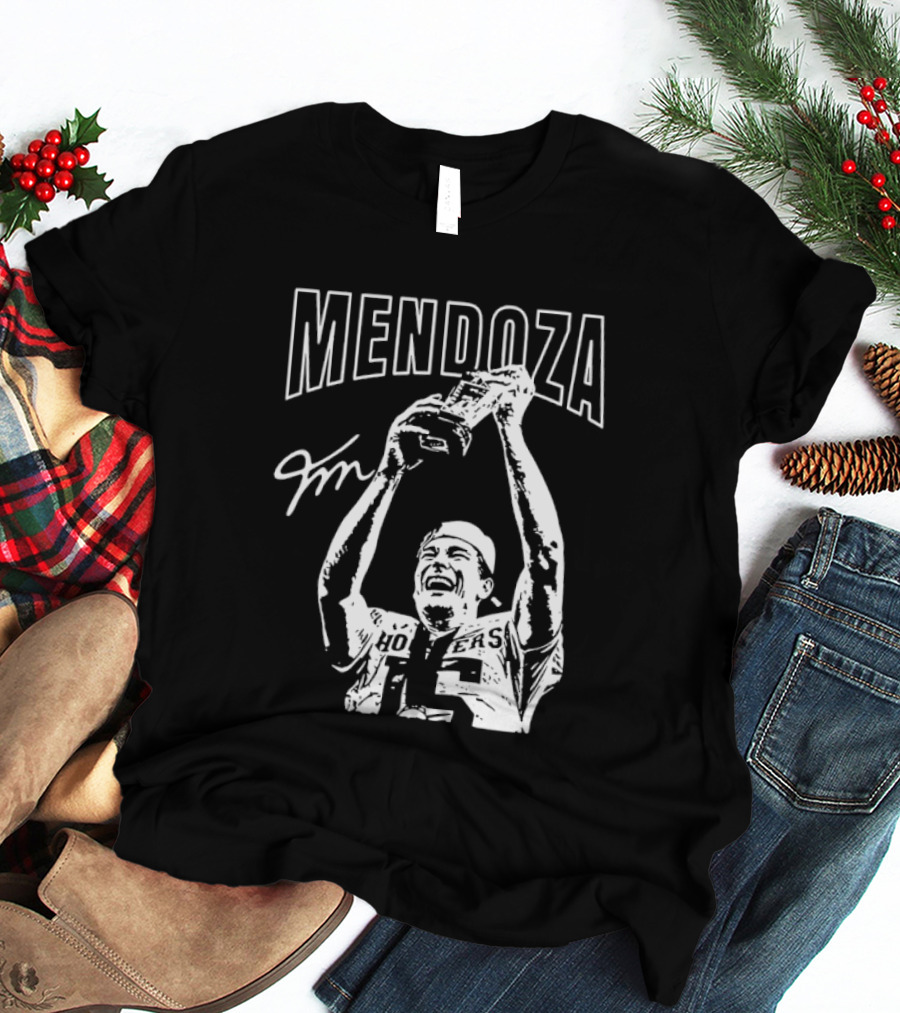 Mendoza Hoosiers Football Trophy Celebration T-Shirt