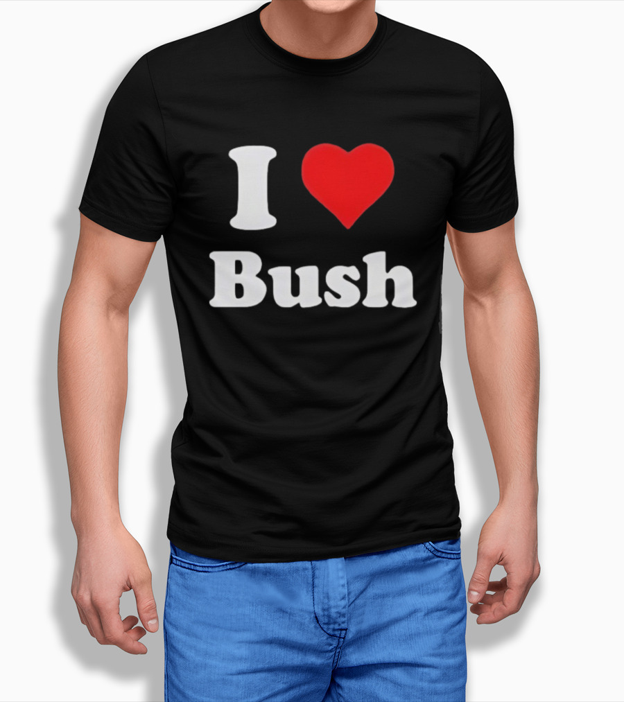 I Heart Bush Iconic Phrase Red Heart T-Shirt