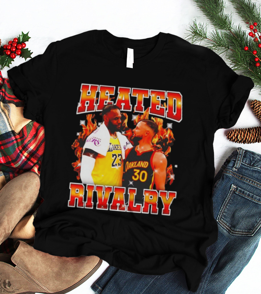 Heated Rivalry Lebron Lakers 23 Steph Oakland 30 T-Shirt