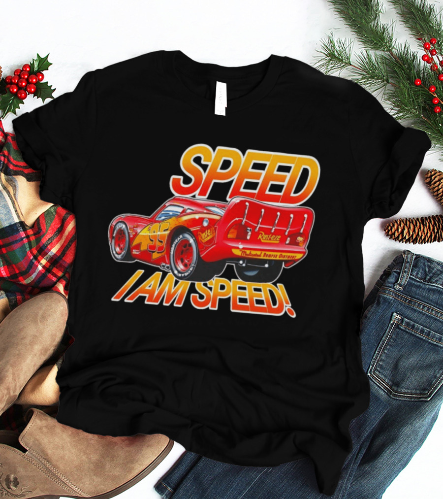 Lightning McQueen Speed I Am Speed Rust Eze Racing 95 T-Shirt