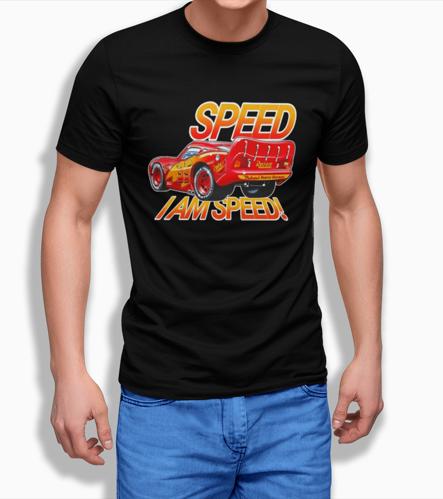 Lightning McQueen Speed I Am Speed Rust Eze Racing 95 T-Shirt