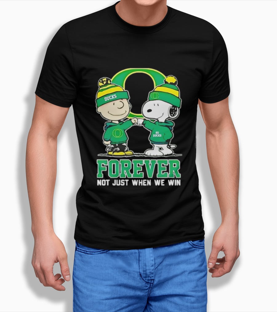 Peanuts Snoopy Charlie Brown Oregon Ducks Forever Not Just When We Win T-Shirt