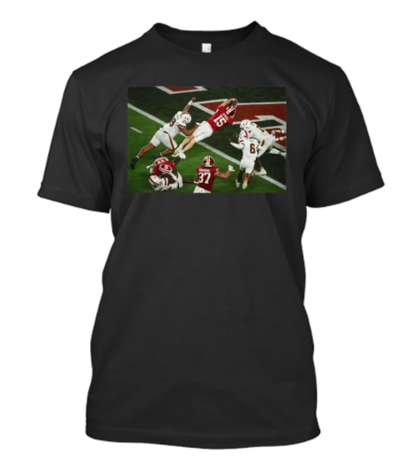 Indiana Hoosiers Football Fourth Down Touchdown Dive T-Shirt