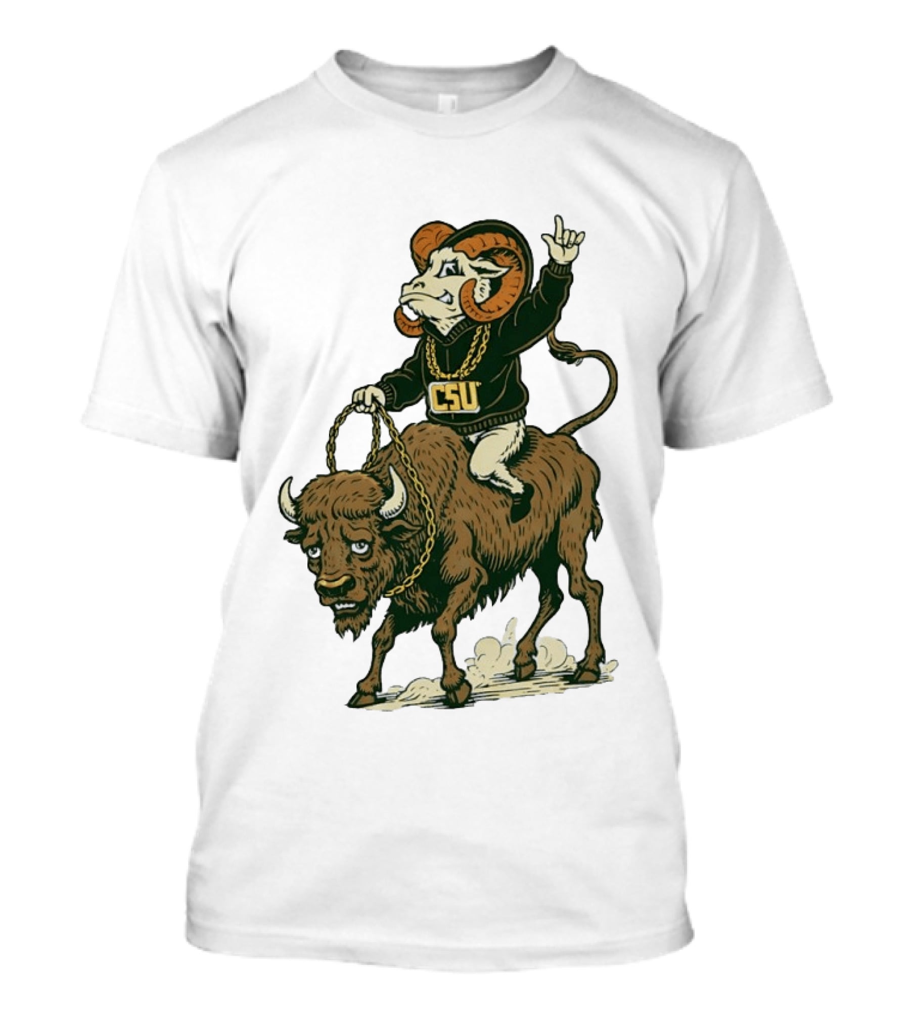 Colorado State Rams CSU Riding Buffalo In Rivalry T-Shirt