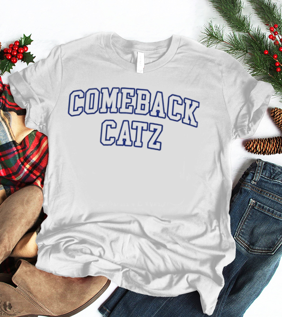 Comeback Catz Vintage Sports Style Blue T-Shirt