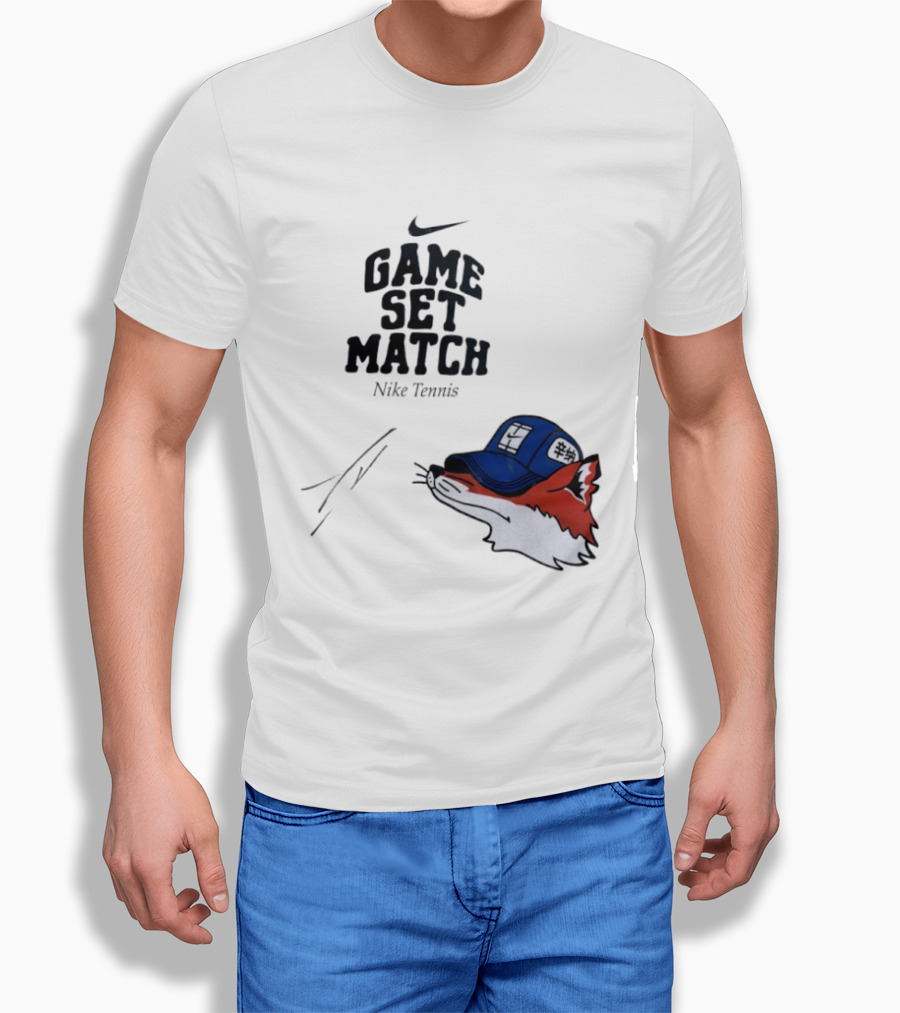 Nike Tennis Game Set Match Fox T-Shirt