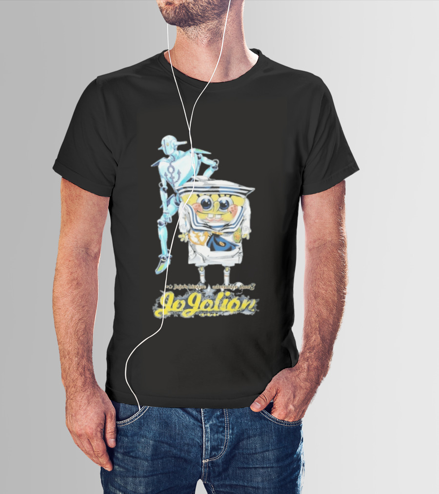 JoJolion SpongeBob Crossover With Robotic T-Shirt