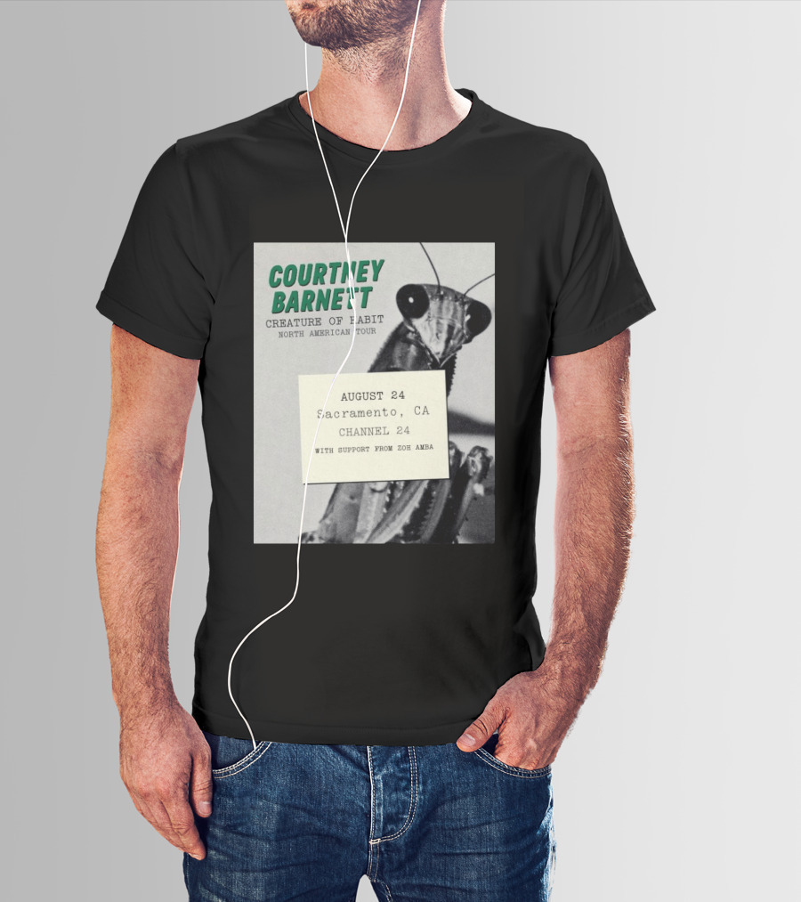 Courtney Barnett Creature Of Habit North American Tour August 24 Sacramento CA Channel 24 Zoh Amba T-Shirt