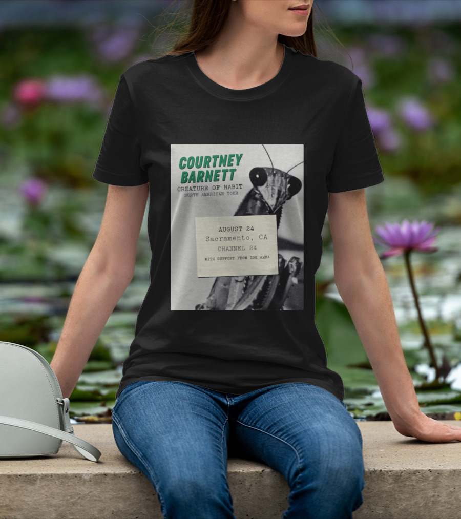 Courtney Barnett Creature Of Habit North American Tour August 24 Sacramento CA Channel 24 Zoh Amba T-Shirt