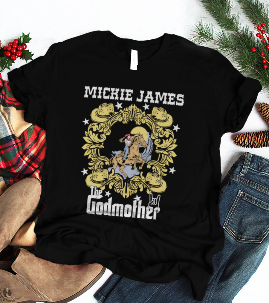Cowgirl Mickie James The Godmother Riding Horse T-Shirt