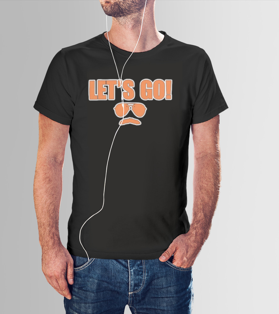 Dave Swerski Let's Go Orange Sunglasses Mustache T-Shirt