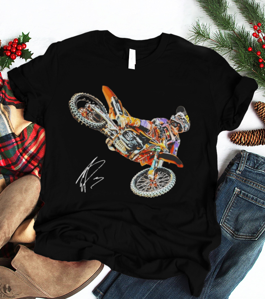Eli Tomac Anaheim 1 Motocross Racing Signature T-Shirt