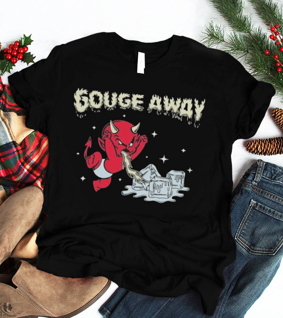 Gouge Away Hot Stuff Red Devil Melting Ice Cubes T-Shirt