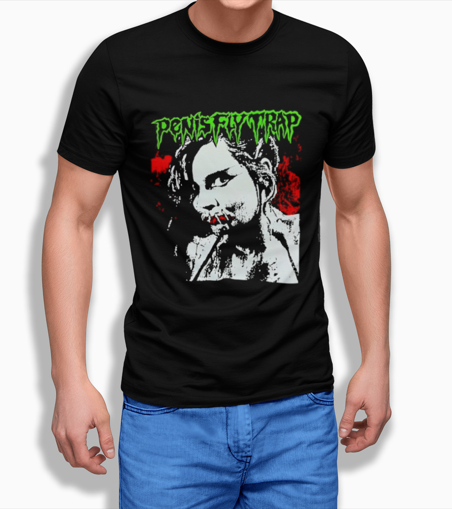 Penis Flytrap Horror Aesthetic Red Green T-Shirt