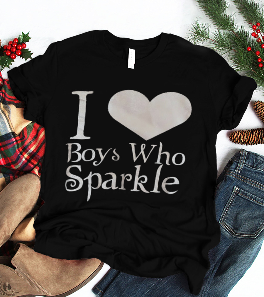 I Love Boys Who Sparkle Twilight Inspired Phrase T-Shirt