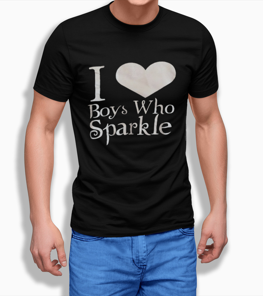 I Love Boys Who Sparkle Twilight Inspired Phrase T-Shirt