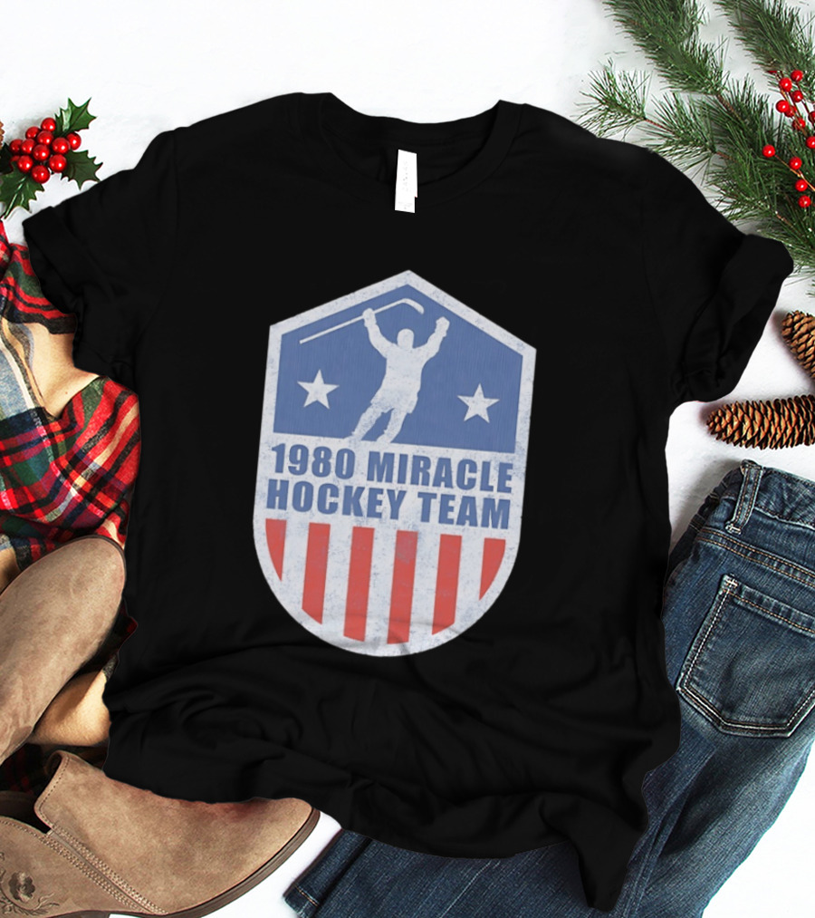 1980 Miracle Hockey Team USA Victory Stars And Stripes T-Shirt