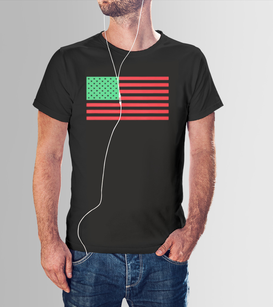 African American Red Green Black Flag T-Shirt