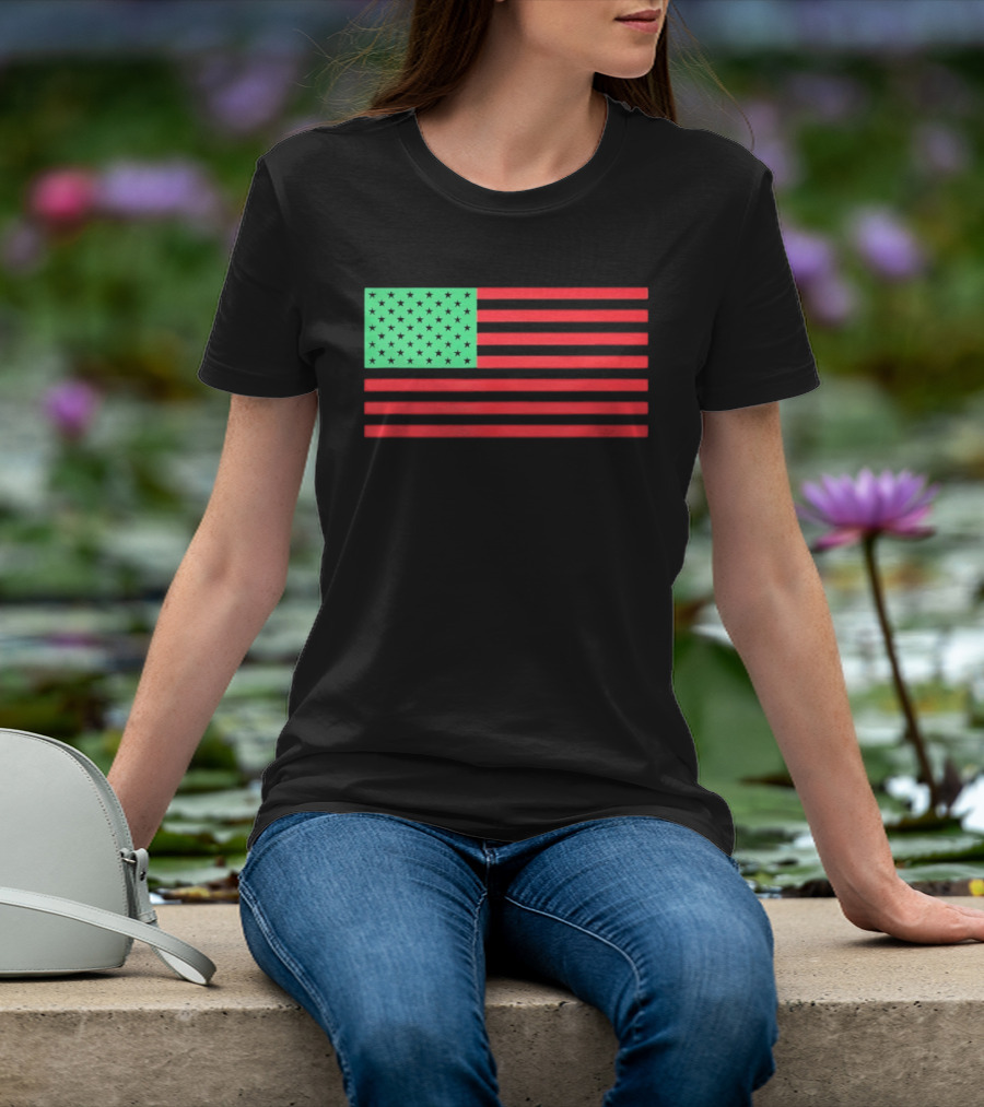 African American Red Green Black Flag T-Shirt