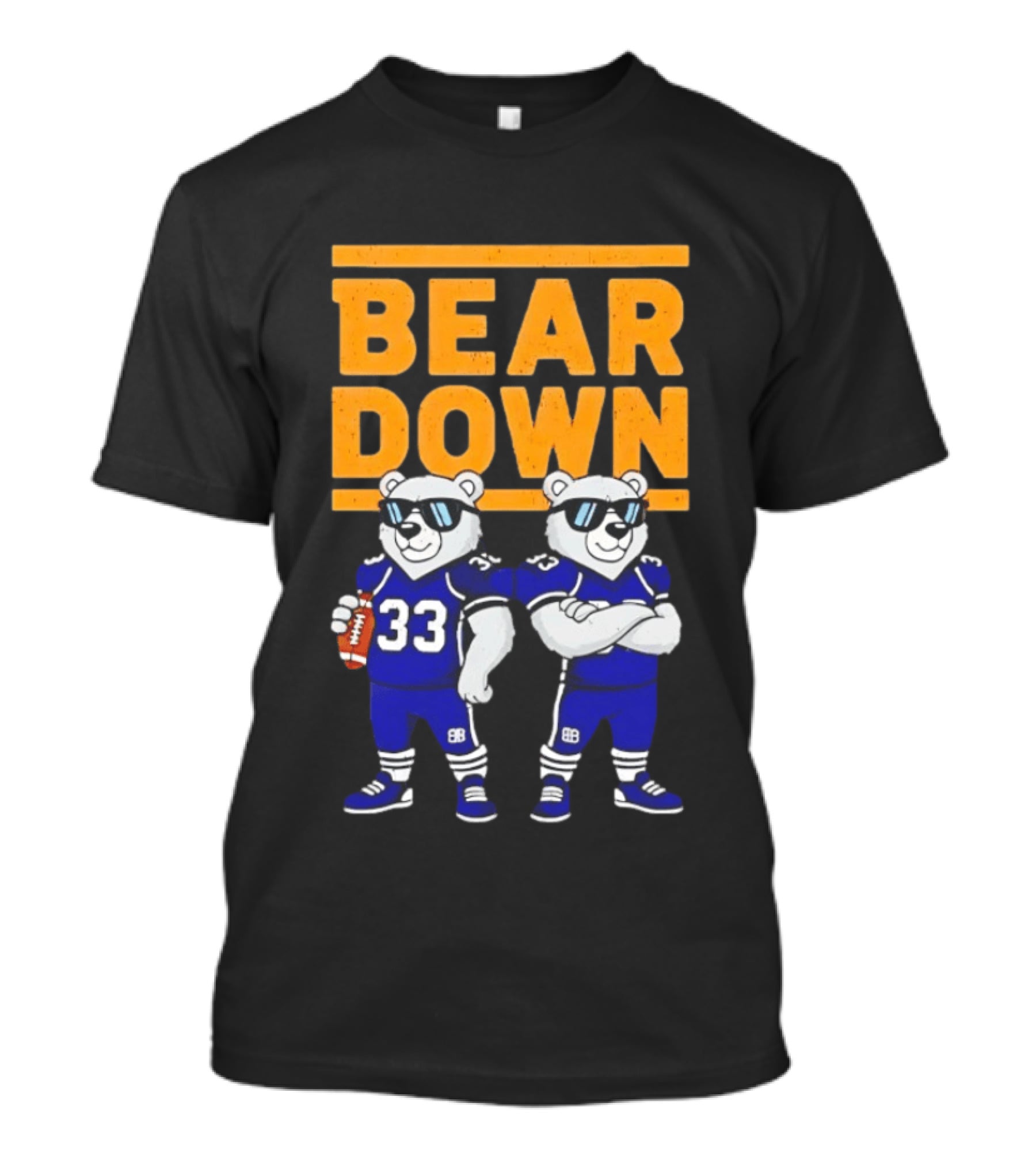 Bear Down Chicago Bears Football Cool Polar Bears Wearing Sunglasses T-Shirt
