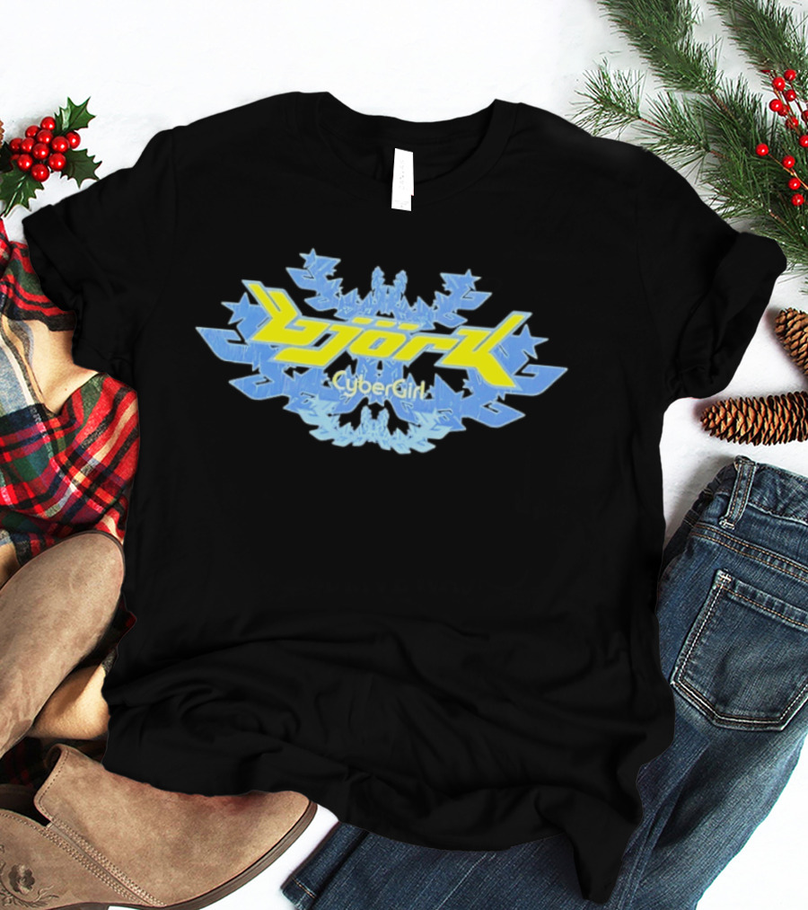 Bjork CyberGirl Futuristic Snowflake T-Shirt