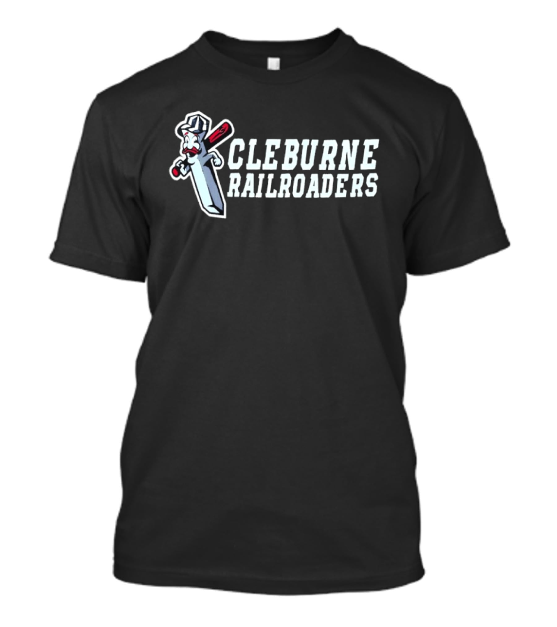 Cleburne Railroaders Mascot Baseball Team Spirit T-Shirt