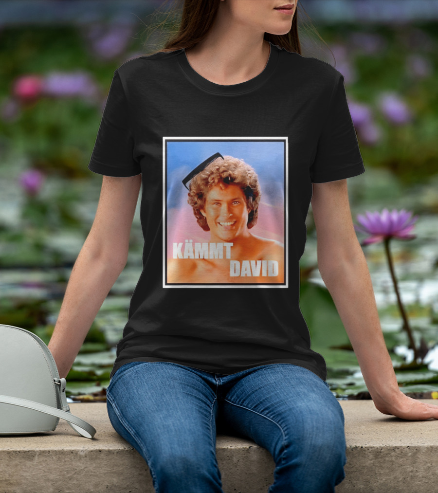Kämmt David Lustiger Satire Spruch Retro Filmstar Kamm T-Shirt