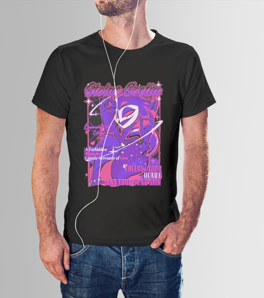 Stolas Goetia Cosmic Serenade A Forbidden Romance Follow Your Heart Star Sign T-Shirt